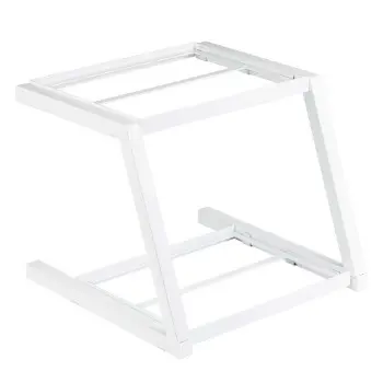 Tablecraft Grab & Go Two-Tiered Frame White 15.25"x15.25"x13" Fits Gastronorm Half Size Wood Crates