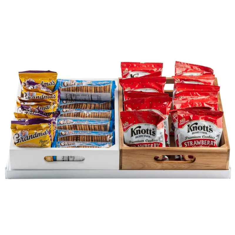 Tablecraft Individual Tiered Frame White 22"x13.5"x4.5" Fits Gastronorm Wood Full-Size Crates