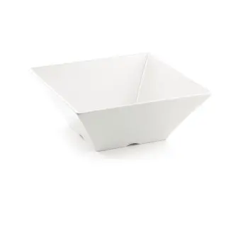 Tablecraft Frostone Collection Square Bowl 7 Qts White 12.375"x12.375"x4.875" - Melamine - NSF