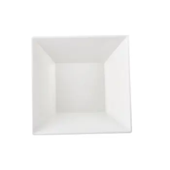 Tablecraft Frostone Collection Square Bowl 7 Qts White 12.375"x12.375"x4.875" - Melamine - NSF