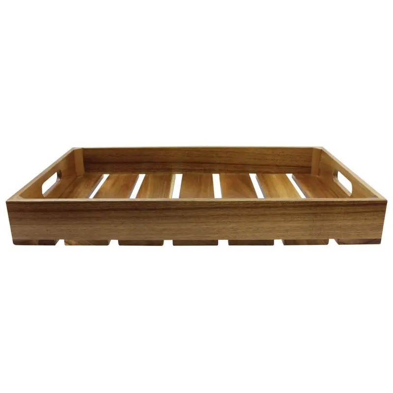 Tablecraft Full Size Crate 20.75"x12.75"x4.25" - Acacia Wood