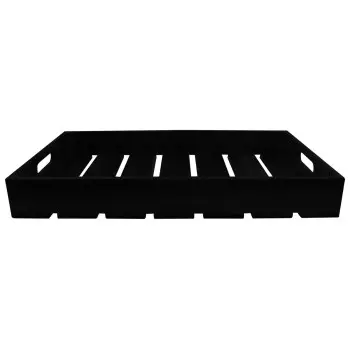 Tablecraft Full Size Crate Black 20.75"x12.75"x4.25" - Wood (Rubberwood)