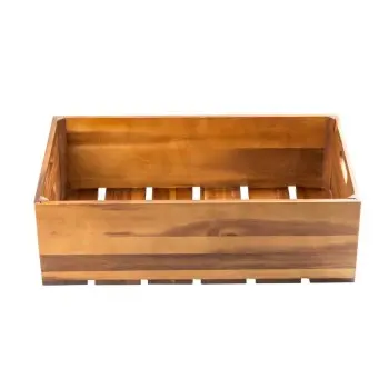 Tablecraft Full Size Crate 20.75"x12.75"x6.25" - Acacia Wood