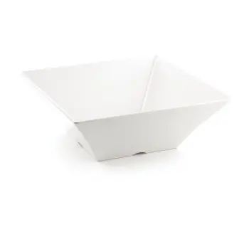 Tablecraft Frostone Collection Square Bowl 13.5 Qts White 15.75"x15.75"x5.75" - Melamine - NSF