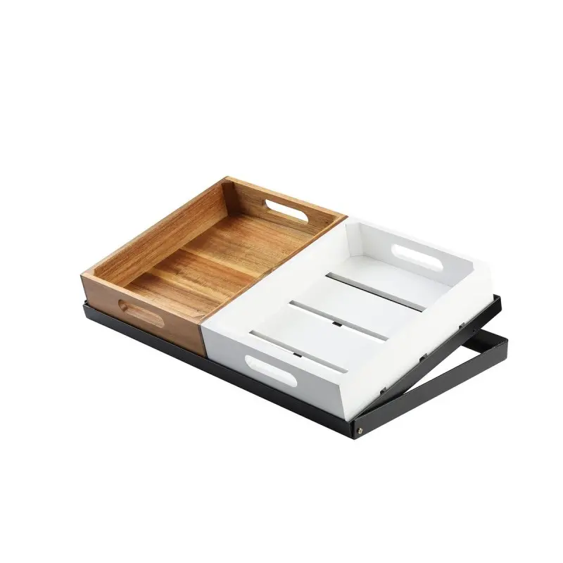 Tablecraft Crate White 12.75"x10.375"x2.75" - Wood (Rubberwood)