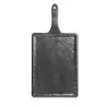 Tablecraft Frostone Slate Collection Rectangular Serving Paddle Black 14.25"x7"x.875" - Melamine