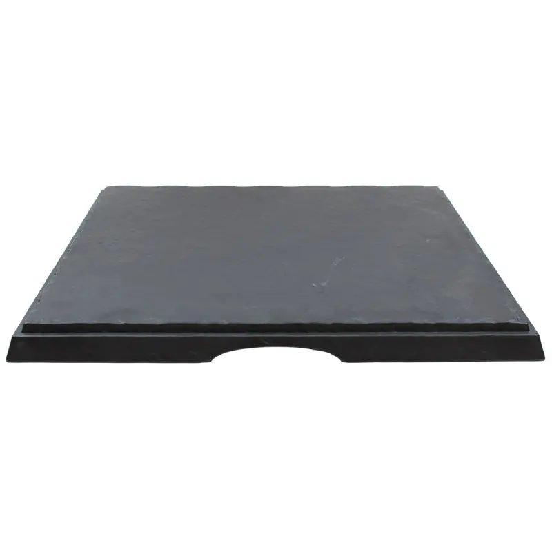 Tablecraft Frostone Slate Collection Square Serving Tray Black 16.625"x16.625"x1.125" - Melamine Tablecraft Frostone Slate Collection Square Serving Tray Black 16.625"x16.625"x1.125" - Melamine