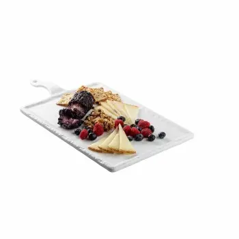 Tablecraft Frostone Slate Collection Rectangular Serving Paddle White 20.5"x8"x.875" - Melamine
