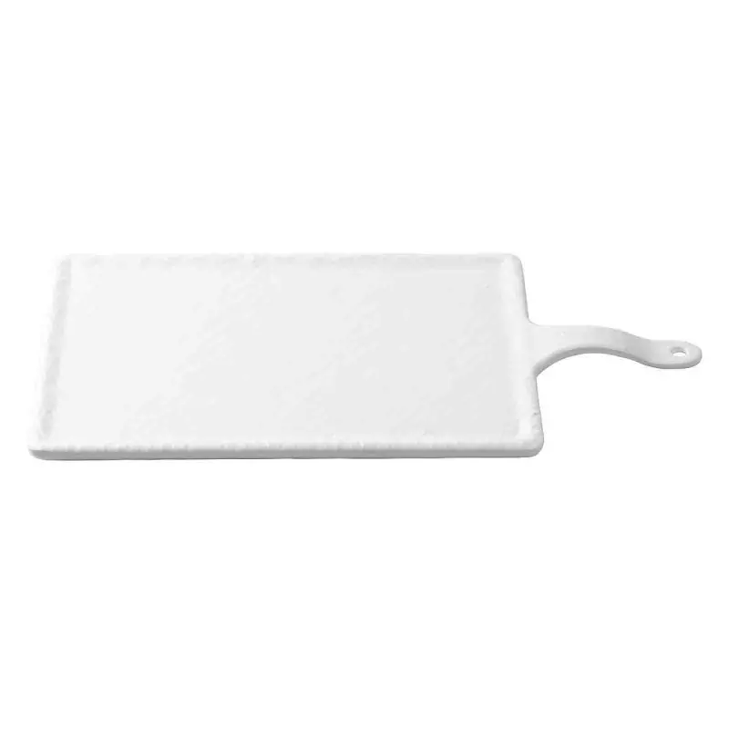 Tablecraft Frostone Slate Collection Rectangular Serving Paddle White 17.5"x8.75"x.875" - Melamine