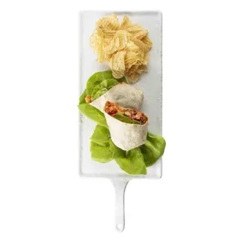 Tablecraft Frostone Slate Collection Rectangular Serving Paddle White 17.5"x8.75"x.875" - Melamine