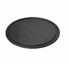 Tablecraft Frostone Slate Collection Round Serving Tray With Channel Black 13"x13"x.3" - Melamine