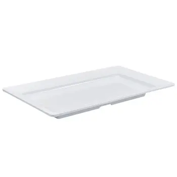 Tablecraft Frostone Collection Rectangular Serving Tray White 22"x12.75"x2.25" - Melamine