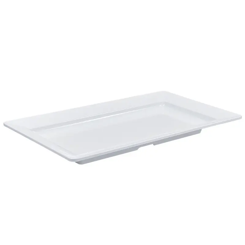 Tablecraft Frostone Collection Rectangular Serving Tray White 22"x12.75"x2.25" - Melamine