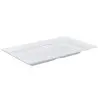 Tablecraft Frostone Collection Rectangular Serving Tray White 22"x12.75"x2.25" - Melamine