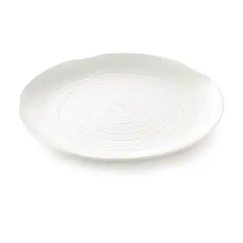 Tablecraft Frostone Collection Round Serving Tray White 21.75"x21.75"x2.125" - Melamine