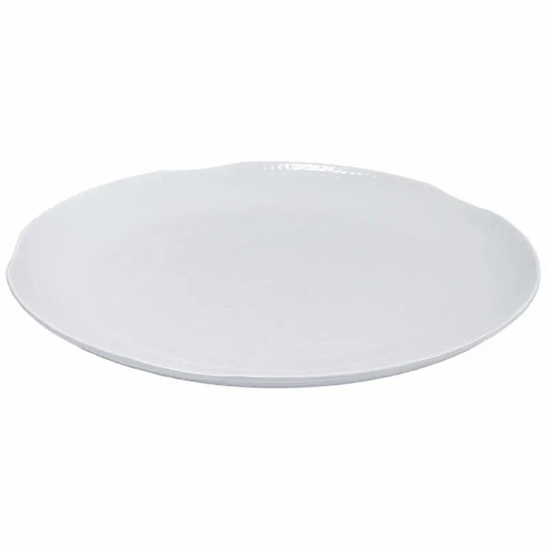 Tablecraft Frostone Collection Round Serving Tray White 21.75"x21.75"x2.125" - Melamine