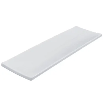 Tablecraft Frostone Collection Rectangular Serving Tray White 20"x6.25"x1" - Melamine
