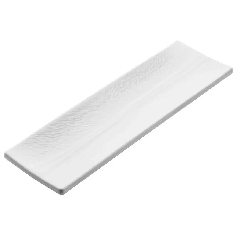 Tablecraft Frostone Collection Rectangular Serving Tray White 17.75"x5.5"x1" - Melamine Tablecraft Frostone Collection Rectangular Serving Tray White 17.75"x5.5"x1" - Melamine