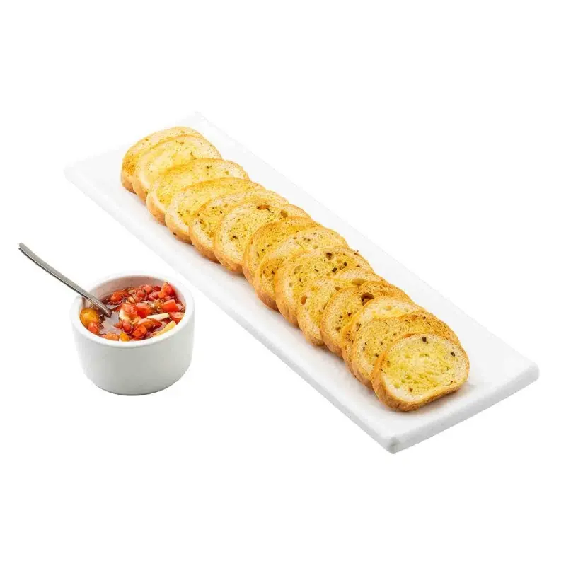 Tablecraft Frostone Collection Rectangular Serving Tray White 17.75"x5.5"x1" - Melamine Tablecraft Frostone Collection Rectangular Serving Tray White 17.75"x5.5"x1" - Melamine