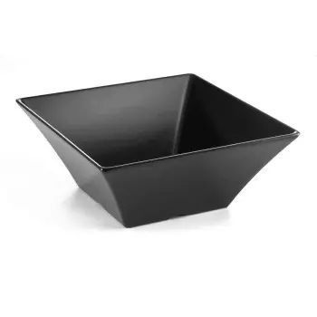 Tablecraft Frostone Collection Square Bowl 3.75 Qts Black 10"x10"x4.125" - Melamine