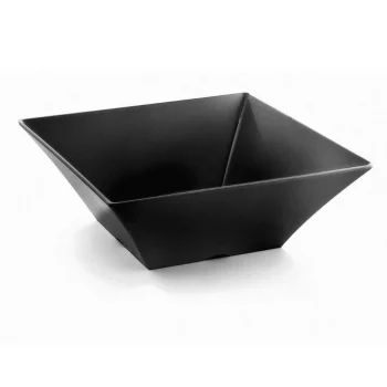 Tablecraft Frostone Collection Square Bowl 13.5 Qts Black 15.75"x15.75"x5.75" - Melamine