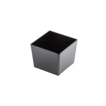 Tablecraft Simple Solutions Ninth Size Deep Straight-Sided Bowl 1.5 Qts Black 6.375"x4.25"x5" - Melamine
