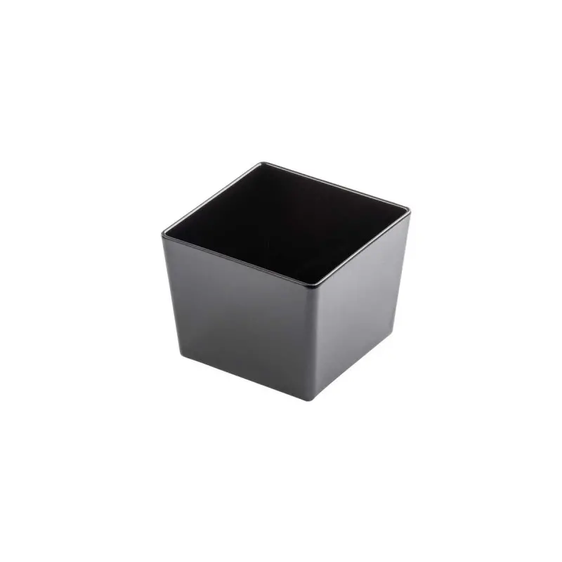 Tablecraft Simple Solutions Ninth Size Deep Straight-Sided Bowl 1.5 Qts Black 6.375"x4.25"x5" - Melamine