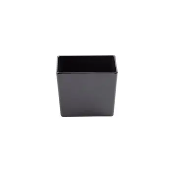 Tablecraft Simple Solutions Sixth Size Deep Straight-Sided Bowl 2.5 Qts Black 6.375"x6.375"x5" - Melamine