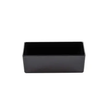 Tablecraft Simple Solutions Third Size Deep Straight-Sided Bowl 5.75 Qts Black 12.75"x6.375"x5" - Melamine