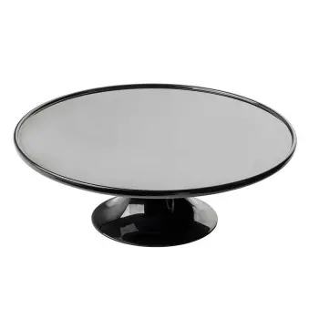 Tablecraft Round Cake Stand Black 11.5"x11.5"x4" - Melamine