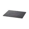 Tablecraft Frostone Slate Collection Rectangular Serving Tray Black 12.75"x10.375"x.375" - Melamine