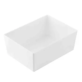 Tablecraft Simple Solutions Half Size Deep Straight-Sided Bowl 8.75 Qts White 12.75"x9.5"x5" - Melamine
