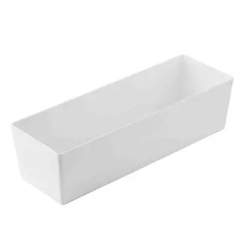 Tablecraft Simple Solutions Half Long Deep Straight-Sided Bowl 8.75 Qts White 19"x6.375"x5" - Melamine