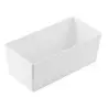 Tablecraft Simple Solutions Third Size Deep Straight-Sided Bowl 5.75 Qts White 12.75"x6.375"x5" - Melamine