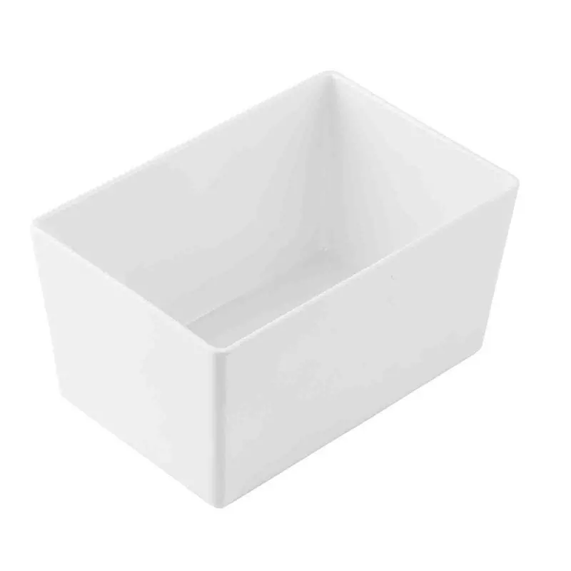 Tablecraft Simple Solutions Quarter Size Deep Straight-Sided Bowl 4.25 Qts White 9.5"x6.375"x5" - Melamine