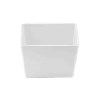 Tablecraft Simple Solutions Ninth Size Deep Straight-Sided Bowl 1.5 Qts White 6.375"x4.25"x5" - Melamine