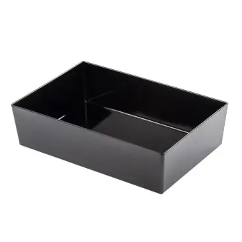 Tablecraft Simple Solutions Quarter Size Straight-Sided Bowl 2.25 Qts Black 9.5"x6.375"x3" - Melamine