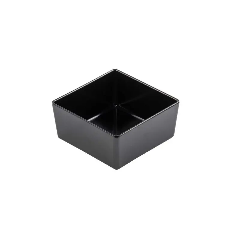 Tablecraft Simple Solutions Sixth Size Straight-Sided Bowl 1.5 Qts Black 6.375"x6.375"x3" - Melamine