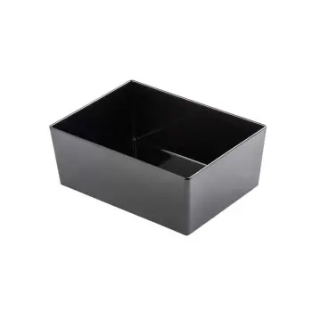 Tablecraft Simple Solutions Ninth Size Straight-Sided Bowl 1 Qts Black 6.375"x4.25"x3" - Melamine