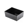 Tablecraft Simple Solutions Ninth Size Straight-Sided Bowl 1 Qts Black 6.375"x4.25"x3" - Melamine