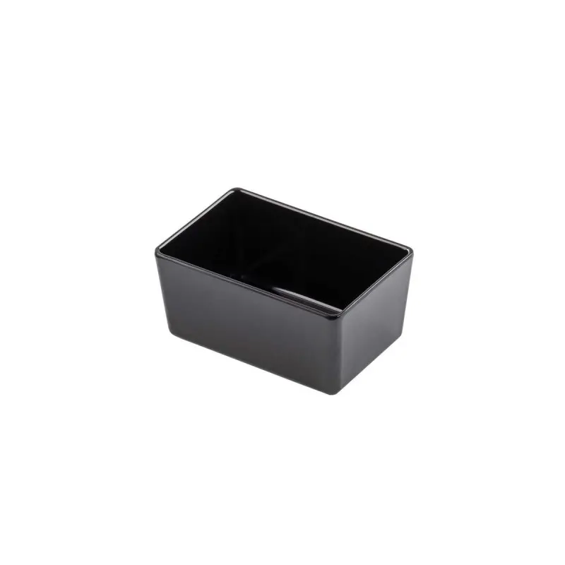 Tablecraft Simple Solutions Ninth Size Straight-Sided Bowl 1 Qts Black 6.375"x4.25"x3" - Melamine