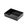 Tablecraft Simple Solutions Full Size Deep Straight-Sided Bowl 18.25 Qts Black 19"x12.75"x5" - Melamine