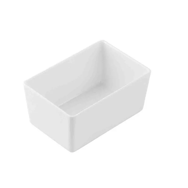 Tablecraft Simple Solutions Ninth Size Straight-Sided Bowl 1 Qts White 6.375"x4.25"x3" - Melamine