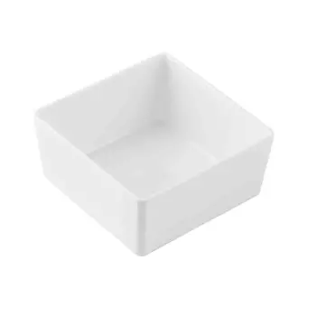 Tablecraft Simple Solutions Sixth Size Straight-Sided Bowl 1.5 Qts White 6.375"x6.375"x3" - Melamine