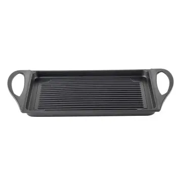 Tablecraft Die-Cast Cookware Rectangular Grill Pan Black 17.875"x10.75"x2.125" - Die-Cast Aluminum