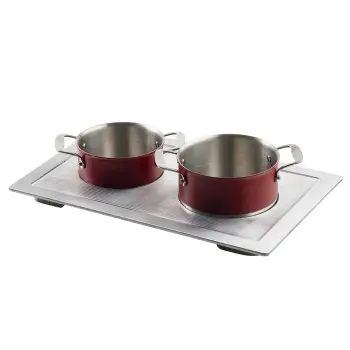 Tablecraft Single Well Hot Well Cover 13.5"x21.625"x.25" - Aluminum Wave Pattern