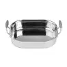 Tablecraft Tri-Ply Cookware Rectangular Roasting Pan 3.5 Qts 13.25"x9.625"x4.375" - Stainless Steel (18/0) - NSF