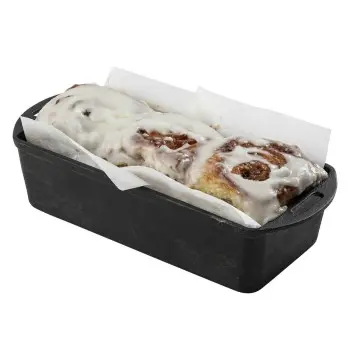 Tablecraft Rectangular Loaf Pan 64 Oz. Black 12.125"x5.25"x2.875" - Cast Iron