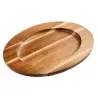 Tablecraft Oval Underliner for Cast Iron Oval Skillet (10746) 12.375"x9.375"x.6875" - Acacia Wood