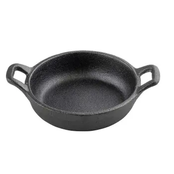 Tablecraft Cast Iron Cookware Round Mini Server 8 Oz. 6.3125"x4.75"x1.625" - Cast Iron